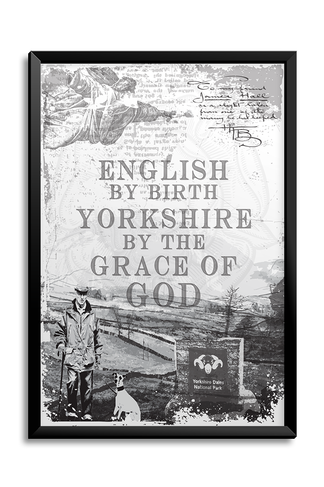 Yorkshire By The Grace Of God A3 Poster Yorkshire Gods Own County