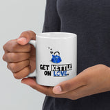 Get Kettle On Love Blue Mug