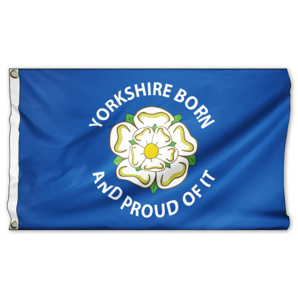 The Iconic Yorkshire Flag Blowing In The Wind Of Gods Own County Stock Photo - Foto 8